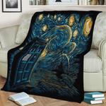 starry gallifrey fleece throw blanket 0