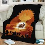 straw hat pirates luffy fleece throw blanket 0