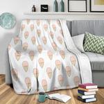 summertime ice cream fleece throw blanket 0