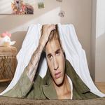 super star justin bieber flannel fleece throw blanket comforter set 0