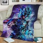 super vegito fleece throw blanket 0