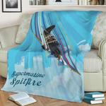 supermarine spitfire pop art fleece throw blanket 0