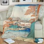 tatsuta mountain fleece throw blanket 0