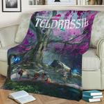 teldrassil novel fleece throw blanket 0