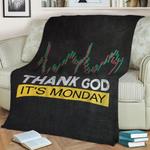 thank god it is monday fleece throw blanket 0