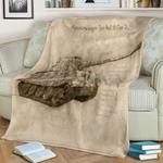tiger 2 tank sketch fleece throw blanket 0