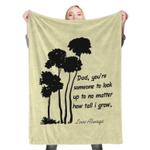 to dad love always fleece throw blanket 0