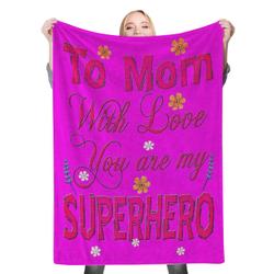 To Mom With Love Fleece Throw Blanket Meaningful Gift For Halloween Christmas