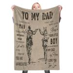 to my dad gift from son fleece throw blanket 0