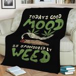 todays good mood weed fleece throw blanket 0