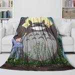 tonari no totoro blanket flannel throw room decoration 0