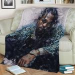 travis scott fleece throw blanket 0