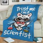 trust me i am a scientist fleece throw blanket 0