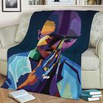 tupac shakur wpap popart fleece throw blanket 0
