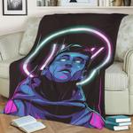 tyler joseph purple neon fleece throw blanket 0