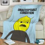 unacceptable condition fleece throw blanket 0