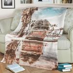 urban retro camper surf fleece throw blanket 0