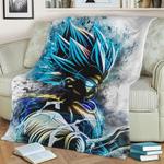 vegeta dbz fleece throw blanket 0