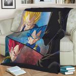 vegeta showdown fleece throw blanket 0