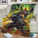 venom vs spider man fleece throw blanket 0