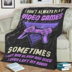 Videogames Gaming Gamer Fleece Throw Blanket Meaningful Gift For Halloween Christmas