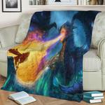 vorkath theoatrix design fleece throw blanket 0