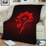 warcraft horde sign fleece throw blanket 0