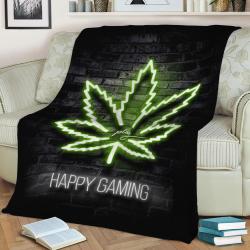 Weed Gaming Quote Quotes Fleece Throw Blanket Meaningful Gift For Halloween Christmas