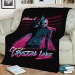 welcome to crystal lake fleece throw blanket 0