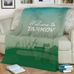 welcome to tarkov fleece throw blanket 0