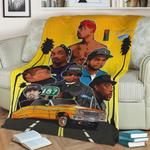 west coast hip hop fleece throw blanket 0