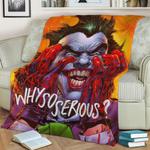 why so serious fleece throw blanket 0