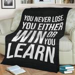 win or learn fleece throw blanket 0