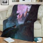 yharnam 2 fleece throw blanket 0