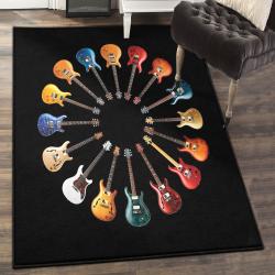 Acoustic electric Guitar Living Room Rugs, Guitar Rug