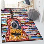 acoustic guitar washable area rugs guitar rug