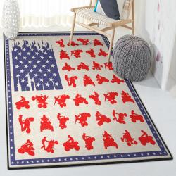 America Gifts Outdoor Carpet, QUAD AMERICAN FLAG QBS Rug