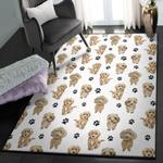 animal lovers washable area rugs cavapoo paw gs cl rug