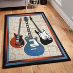 bass guitar art deco rug guitar rug