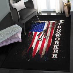 Blacksmith Bedroom Rugs, Ironworker Flag GS CL Rug