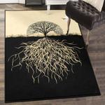 botanical non shedding area rug celtic tree of life with sunset gs cl rug