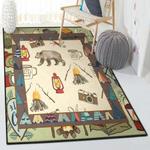 camping modern area rugs bear and camping rug