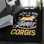 corgi carpets for living room just a girl who loves corgi dog gs cl rug