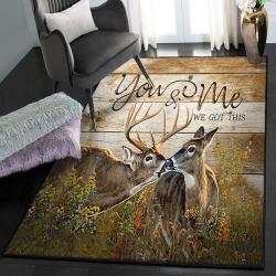 Deer & Deer Hunting Outdoor Carpet, Deer You And Me We Got This GS CL Rug