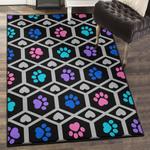 dog lovers non shedding area rug paw dog rainbow gs cl rug