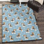 dog modern rugs beagle paw dog bone rug