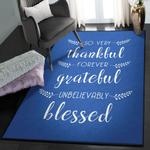 family generations non shedding area rug so very thankful forever grateful unbelievably blessed family gs cl rug