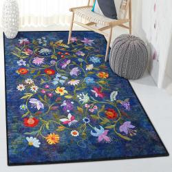Floral Dining Room Rug, Flower Garden Rug