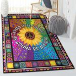 flower carpets for living room hippie sunflower every little thing gonna be alright rug