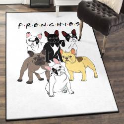 French Bulldog Art Deco Rug, French Bulldog Rug